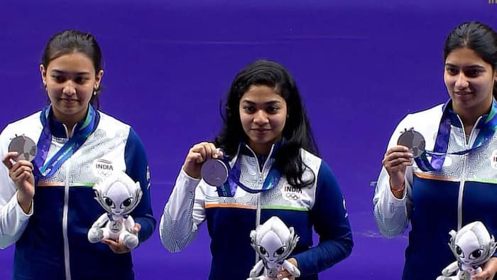Tilottama Sen, Vidarsa Vinod and Ashi Chouksey wins silver for India