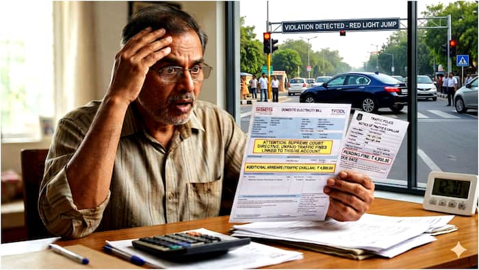traffic challan electricity bill bses yamuna power bill