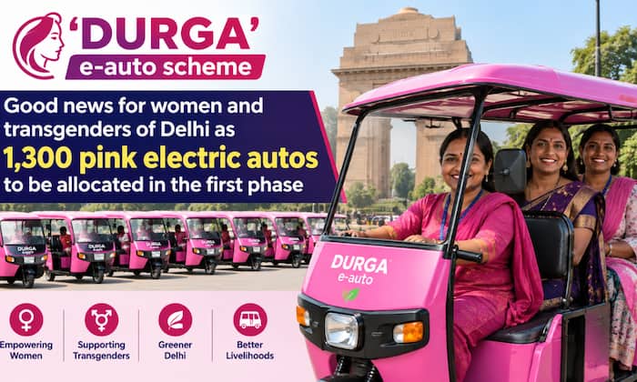 ‘DURGA’ e-auto scheme: Good news for women and transgenders of Delhi as 1,300 pink electric autos to be allocated in the first phase