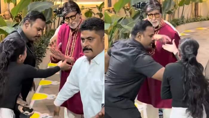 Amitabh Bachchan declines female fan’s handshake at Jalsa on 84th birthday, security intervenes- Watch Video