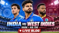 India vs West Indies 2026 4th T20I Match Live Score: Sanju Samson, Ishan Kishan fall in same over after good start in 248-run chase
