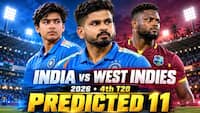 India vs West Indies 2026 4th T20I Match Predicted 11: Will Vaibhav Sooryavanshi finally get a look in, Romario Shepherd doubtful