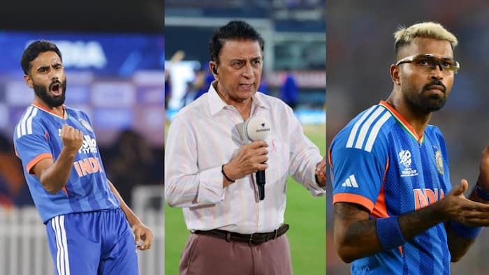 Sunil Gavaskar, Naman Dhir and Hardik Pandya